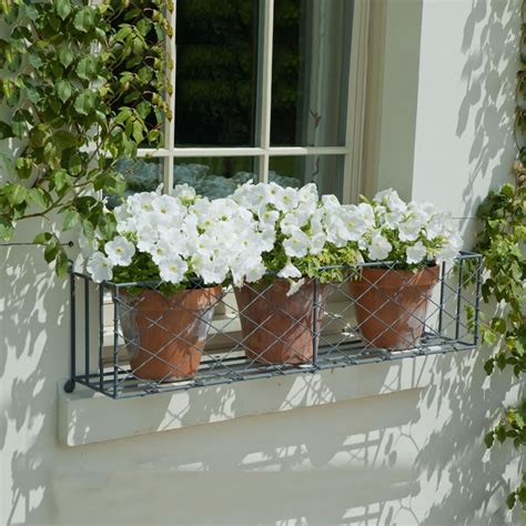 fauz metal window boxes|wrought iron window box replacement.